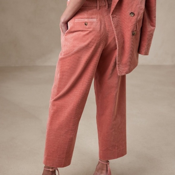 NWT! Banana Republic Rivoli Pleated Corduroy Pants - Size 8 Long - Picture 4 of 4